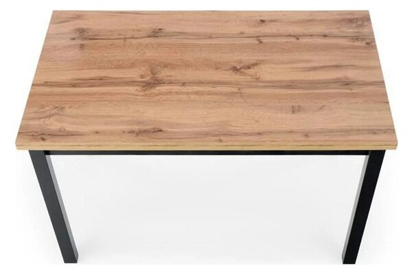Masa COBALT, stejar/negru, PAL furniruit, 120x68x77 cm
