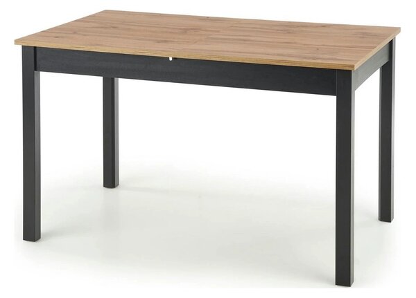 Masa extensibila GREG, stejar/negru, PAL, 124/168x74x75 cm