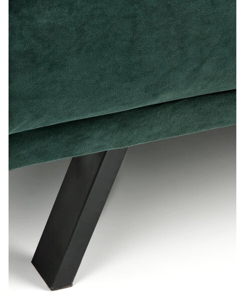 Canapea pentru birou ARMANDO, verde, stofa catifelata, 192x100x78 cm