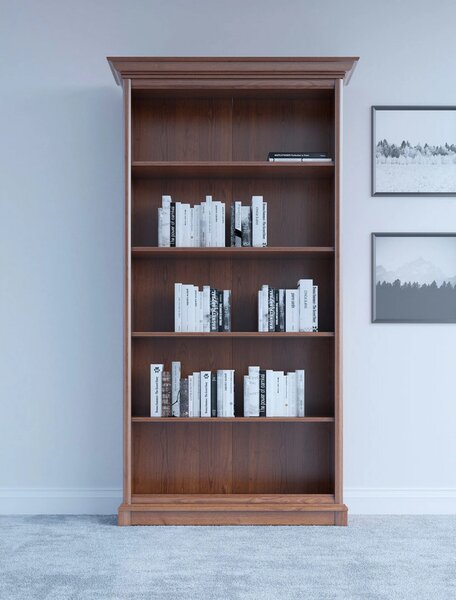 Biblioteca clasica living KENT, castan, PAL, 110x43x205 cm