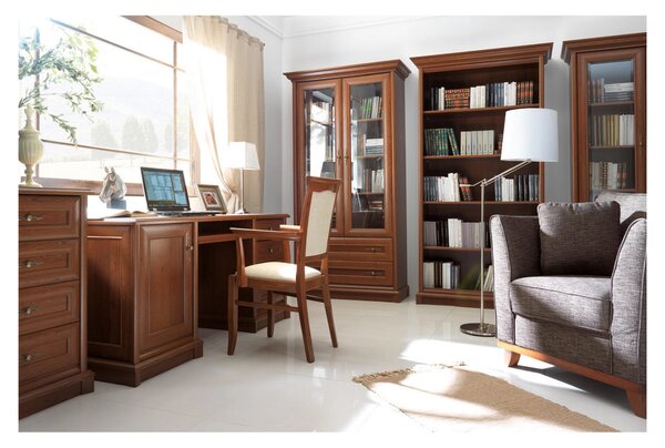 Biblioteca clasica living KENT, castan, PAL, 110x43x205 cm