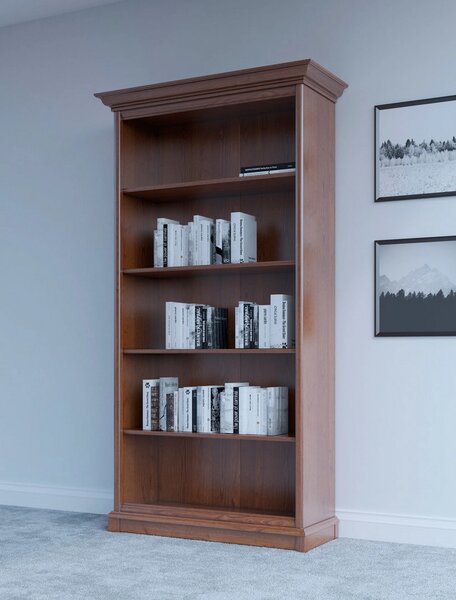Biblioteca clasica living KENT, castan, PAL, 110x43x205 cm