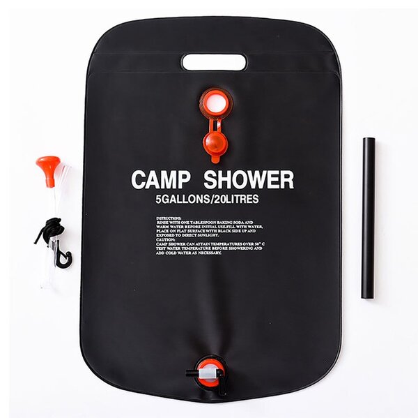 Dus portabil pentru camping, capacitate 20L, supapa, maner