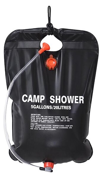 Dus portabil pentru camping, capacitate 20L, supapa, maner