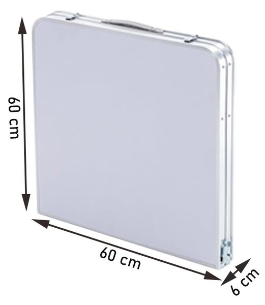 Set masa cu 4 scaune pentru camping, inaltime masa reglabila, picioare antiderapante, aluminiu, argintiu