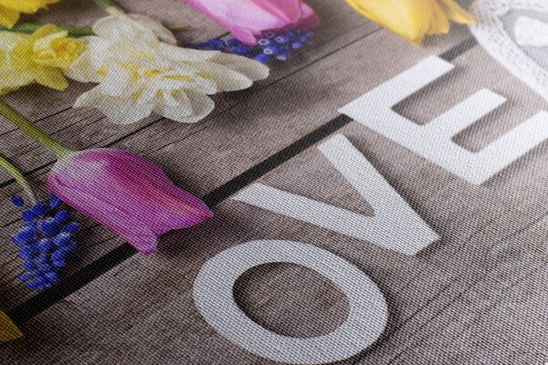 Tablou cu inscripția Love