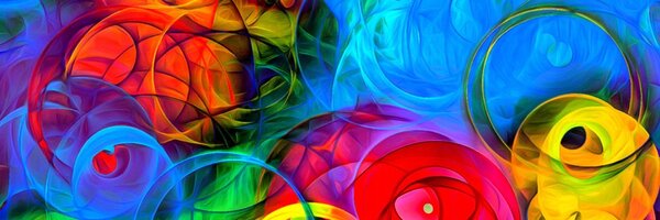 Tablou abstract plin de culori