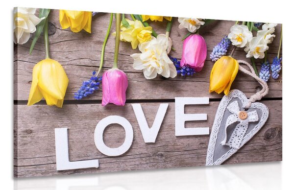 Tablou cu inscripția Love