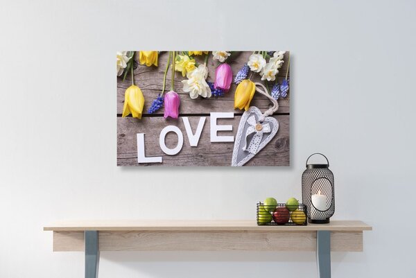 Tablou cu inscripția Love