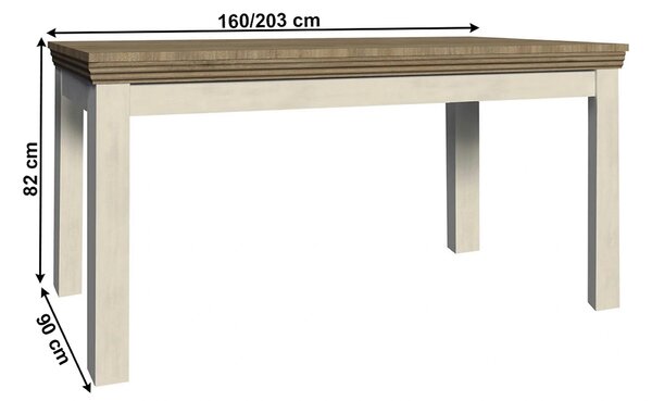 Masa extensibila ROYAL ST, pin nordic/stejar salbatic, PAL laminat, 16