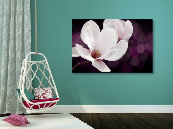 Tablou magnolie pe fundal abstract