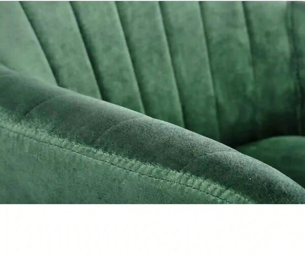Scaun K429, verde/negru, stofa catifelata/metal, 58x53x80 cm