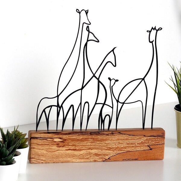 Obiect decorativ M Negru 30x35x3.5 cm