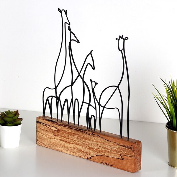 Obiect decorativ M Negru 30x35x3.5 cm