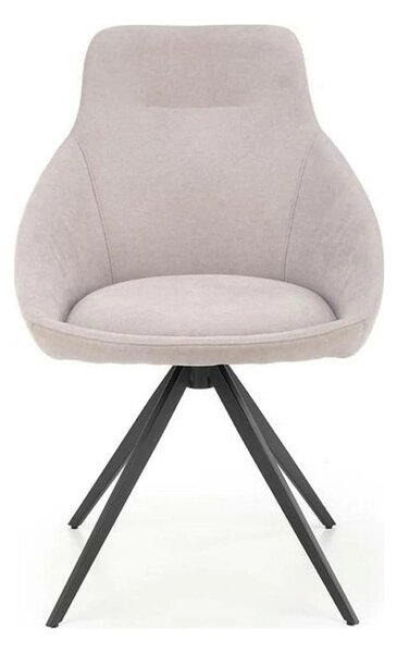 Scaun K431, gri deschis/negru, stofa clasica/metal, 55x54x84 cm