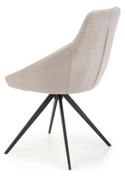 Scaun K431, gri deschis/negru, stofa clasica/metal, 55x54x84 cm