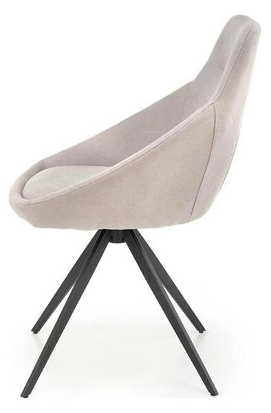 Scaun K431, gri deschis/negru, stofa clasica/metal, 55x54x84 cm