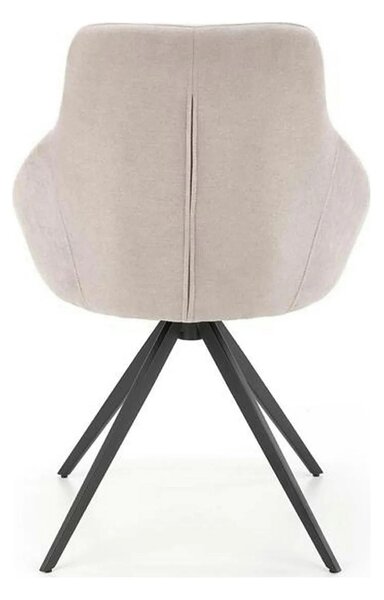 Scaun K431, gri deschis/negru, stofa clasica/metal, 55x54x84 cm