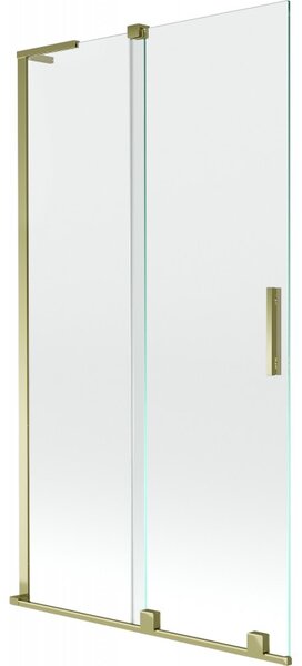 Mexen Velar L, paravan de baie glisant cu 2 aripi 100 x 150 cm, sticlă transparentă de 8 mm, profil auriu lucios, 896-100-003-01-50