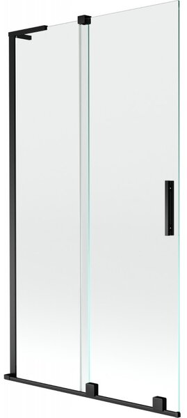 Mexen Velar L, paravan de baie glisant cu 2 aripi 100 x 150 cm, sticlă transparentă de 8 mm, negru mat, 896-100-003-01-70