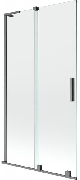 Mexen Velar L, paravan de baie glisant cu 2 aripi 100 x 150 cm, sticlă transparentă de 8 mm, grafit lustruit, 896-100-003-01-66