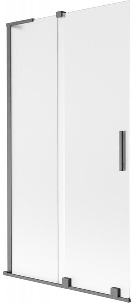 Mexen Velar L, paravan de baie glisant cu 2 aripi 100 x 150 cm, sticlă mată 8 mm, grafit lustruit, 896-100-003-31-66
