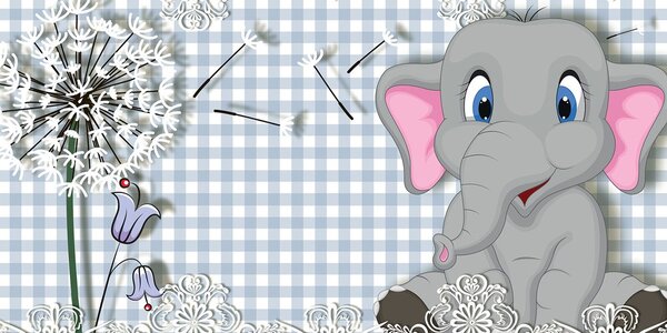 Tablou elefant mic