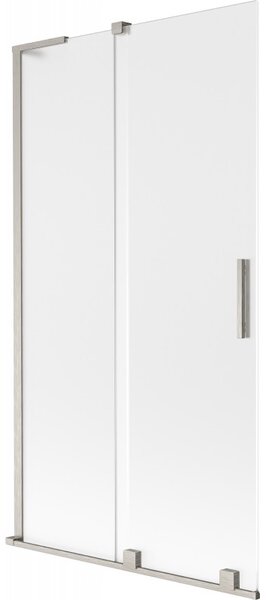 Mexen Velar L, paravan de baie glisant cu 2 aripi 100 x 150 cm, sticlă mată 8 mm, oțel periat, 896-100-003-31-97