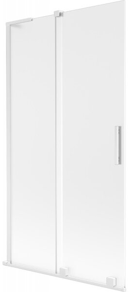 Mexen Velar L, paravan de baie glisant cu 2 aripi 100 x 150 cm, sticlă mată 8 mm, alb mat, 896-100-003-31-20