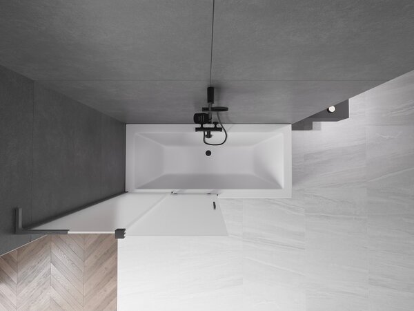 Mexen Velar L, paravan de baie glisant cu 2 aripi 100 x 150 cm, sticlă mată 8 mm, grafit lustruit, 896-100-003-31-66