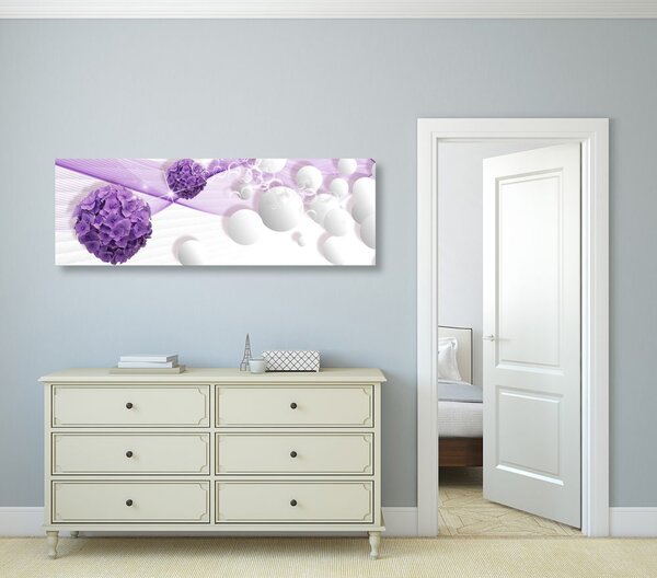 Tablou flori pe fundal abstract