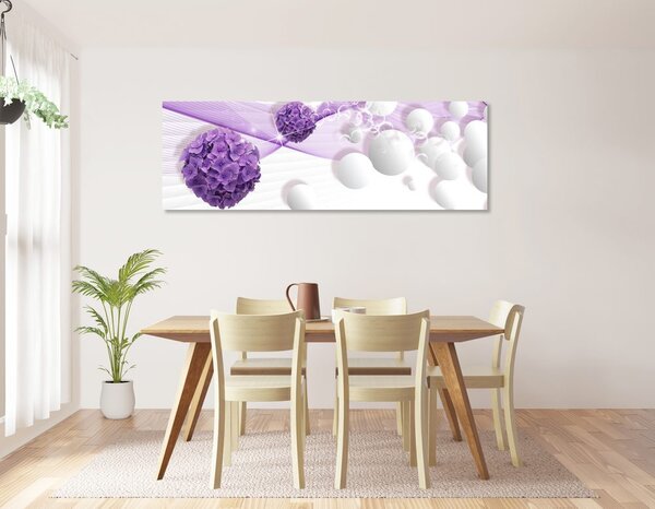 Tablou flori pe fundal abstract