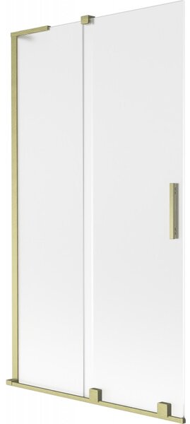 Mexen Velar L, paravan de baie glisant cu 2 aripi 100 x 150 cm, sticlă mată 8 mm, auriu mat, 896-100-003-31-55