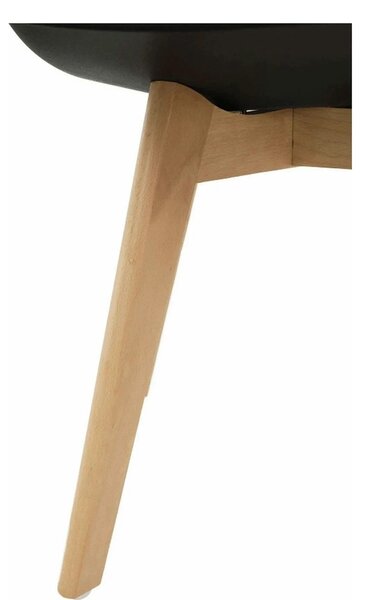 Scaun BALI 2 NEW, negru/fag, piele ecologica/plastic/lemn, 48x56x81 cm