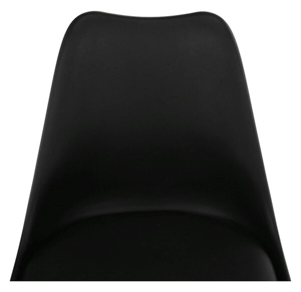 Scaun BALI 2 NEW, negru/fag, piele ecologica/plastic/lemn, 48x56x81 cm