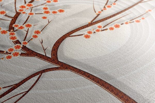 Tablou copac modern pe fundal abstract