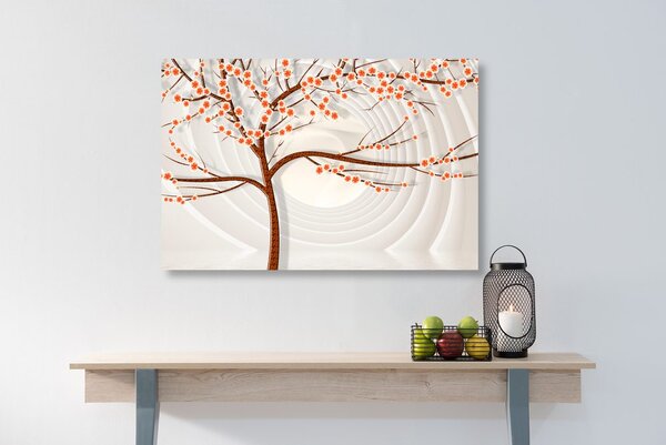 Tablou copac modern pe fundal abstract