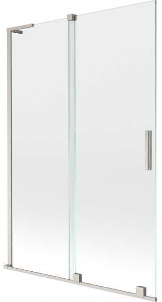 Mexen Velar L, paravan de baie glisant cu 2 aripi 120 x 150 cm, sticlă transparentă de 8 mm, oțel periat, 896-120-003-01-97