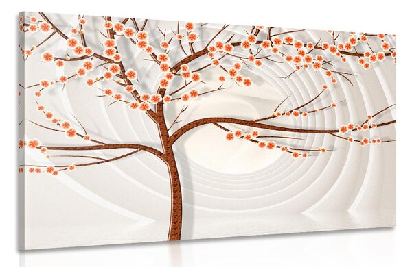 Tablou copac modern pe fundal abstract