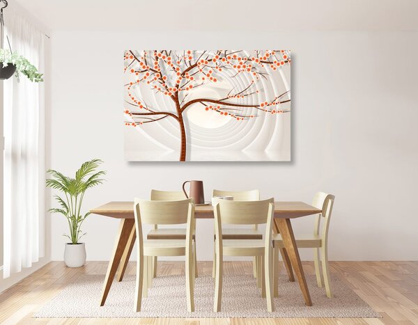 Tablou copac modern pe fundal abstract