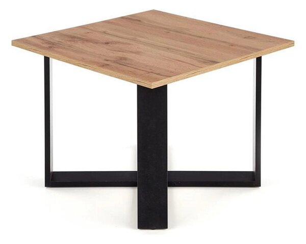 Masuta cafea Cross, stejar wotan/negru, PAL furniruit, 67x67x50 cm