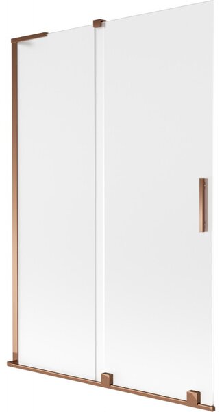 Mexen Velar L, paravan de baie glisant cu 2 aripi 120 x 150 cm, sticlă mată 8 mm, aur roz, 896-120-003-31-60