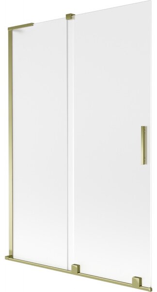 Mexen Velar L, paravan de baie glisant cu 2 aripi 120 x 150 cm, sticlă mată 8 mm, auriu strălucitor, 896-120-003-31-50