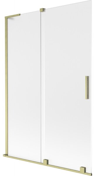Mexen Velar L, paravan de baie glisant cu 2 aripi 120 x 150 cm, sticlă mată 8 mm, auriu mat, 896-120-003-31-55