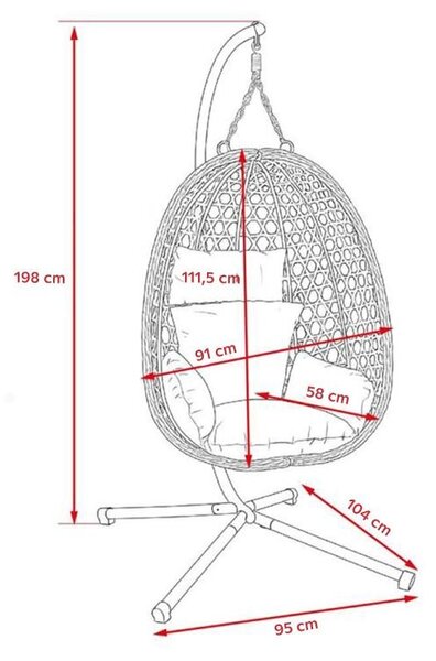 Scaun suspendat Avenberg MALIBU