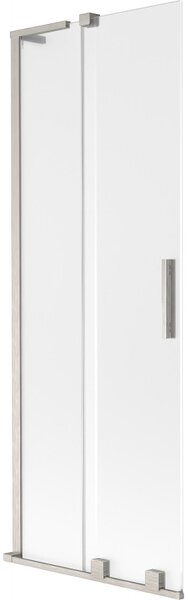 Mexen Velar L, paravan de baie glisant cu 2 aripi 70 x 150 cm, sticlă mată 8 mm, oțel periat, 896-070-003-31-97