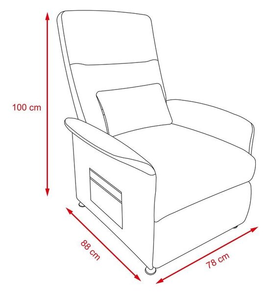 Fotoliu de relaxare reglabil electric Catini ELYSIO gri deschis