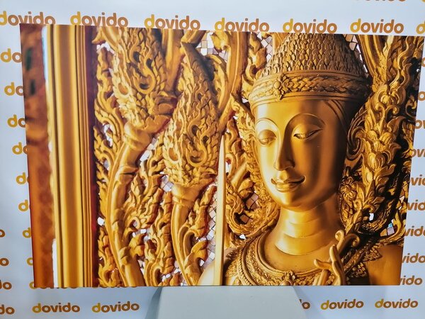 Tablou statuia lui Budha intr-un templu