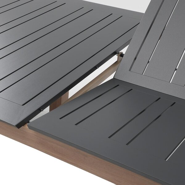 Masă extensibilă din aluminiu Avenberg VALHALLA negru/natural