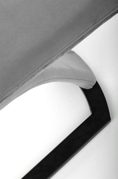 Scaun K442, gri/negru, stofa catifelata/metal, 46x61x102 cm